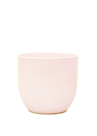 Rounded Ceramic Planter, Matte Pink