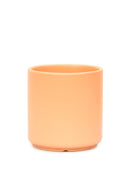 Cylindrical Ceramic Planter, Matte Peach