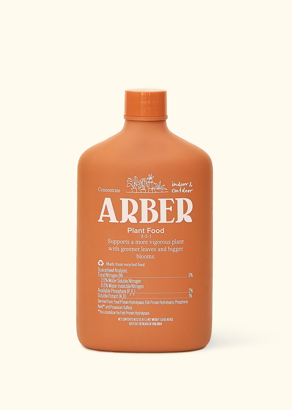 Arber Plant Food - Organic Protein-Packed Fertilizer from Recycled Food Waste, 16oz Concentrate